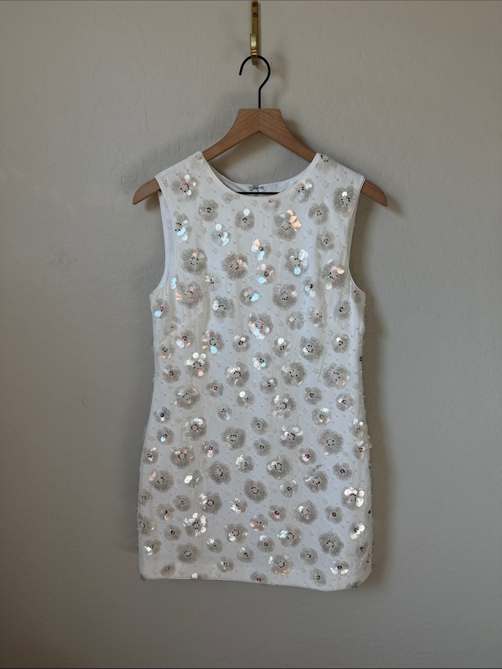 MILLY Ivette Paillette Beaded Sequin Shift Dress Size 0 - Picture 5 of 10